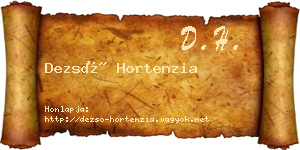 Dezső Hortenzia névjegykártya