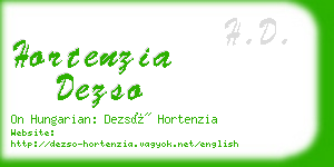 hortenzia dezso business card